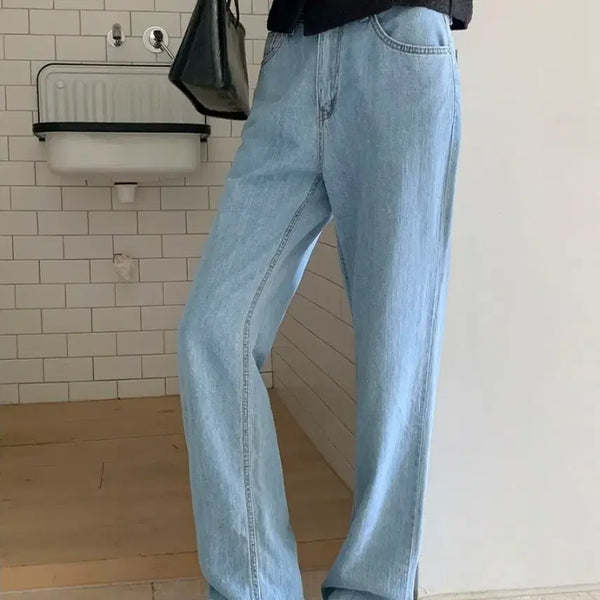 [BUNJANG] Edmore Self-Produced Plain Summer Semi-Wide Denim (Light Wash), M / 에드모어 자체제작 플레인 썸머 세미 와이드 데님 #연청, M