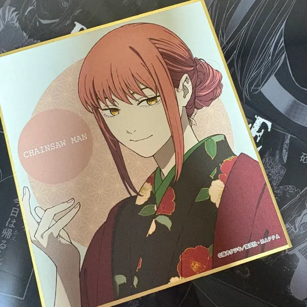 [BUNJANG] Chainsaw Man Makima New Year Kimono Shikishi (Close-up Face Version) - Animate Exclusive / 체인소맨 마키마 신년 기모노 색지 얼굴 확대 버젼 애니메이트