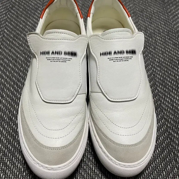 [BUNJANG] System Homme White Leather Sneakers / 270mm] 시스템옴므(SYSTEM homme)스니커즈