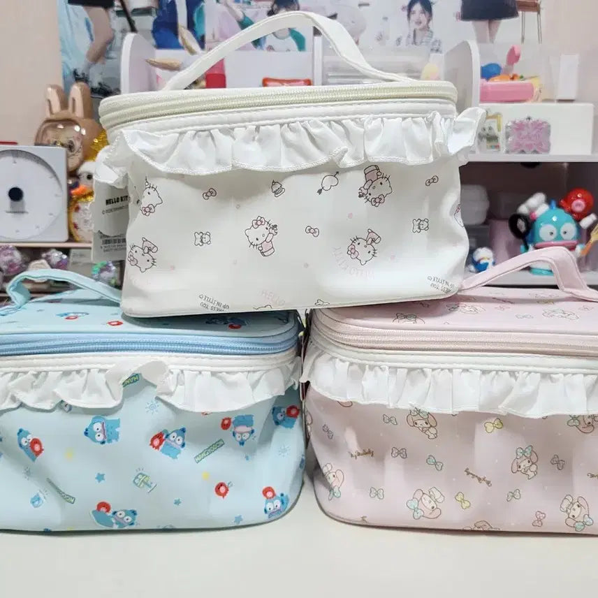 [BUNJANG] Kuromi & My Melody Frill Pouch / (새상품 정품)쿠로미 &마이멜로디 프릴파우치