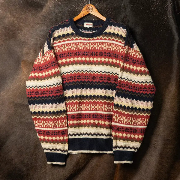 [BUNJANG] McGREGOR 90s Japan Made Multi-Pattern Wool Knit Sweater / [125] 90s 맥그리거 재팬 메이드 멀티패턴 울 니트 스웨터