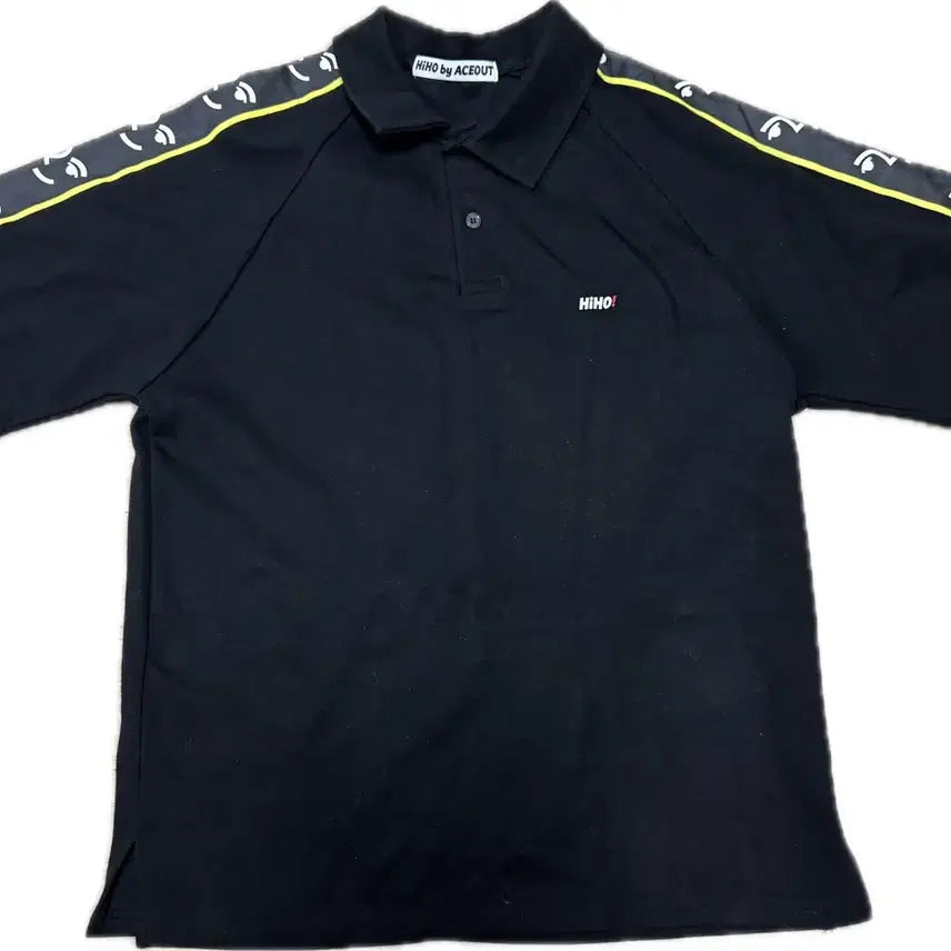 [BUNJANG] HIHO by ACEOUT Black Short-Sleeve Polo T-Shirt / 하이호 반팔티