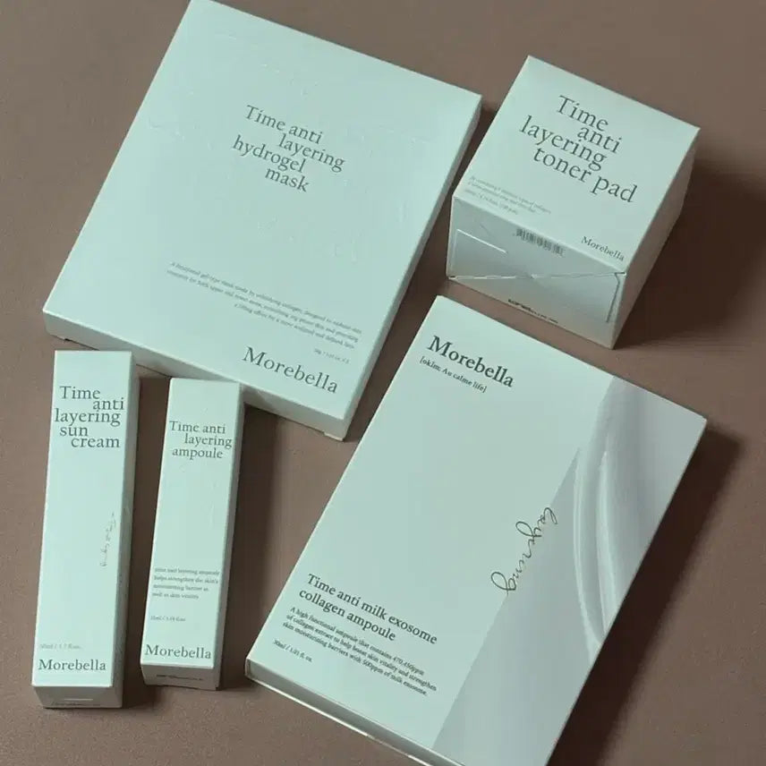 [BUNJANG] Morebella Time Anti Layering Collagen Mask Pack, Toner Pad, Ampoule, Sun Cream / 모어벨라 타임안티 콜라겐 마스크팩 토너패드 앰플 선크림