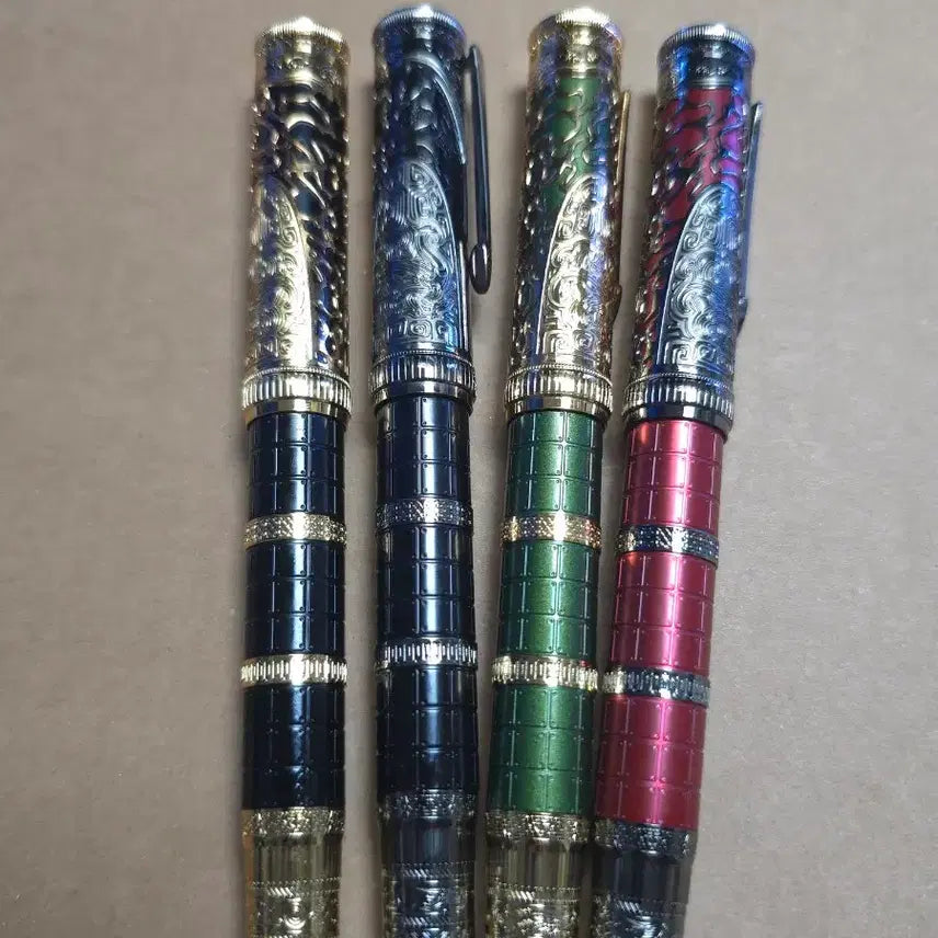 [BUNJANG] Hongdian D5 Dynasty Series Fountain Pens - Green F, Gold F, Red EF (Unused) / 홍디안 D5 왕조 시리즈 그린F, 골드 F, 레드EF 미사용