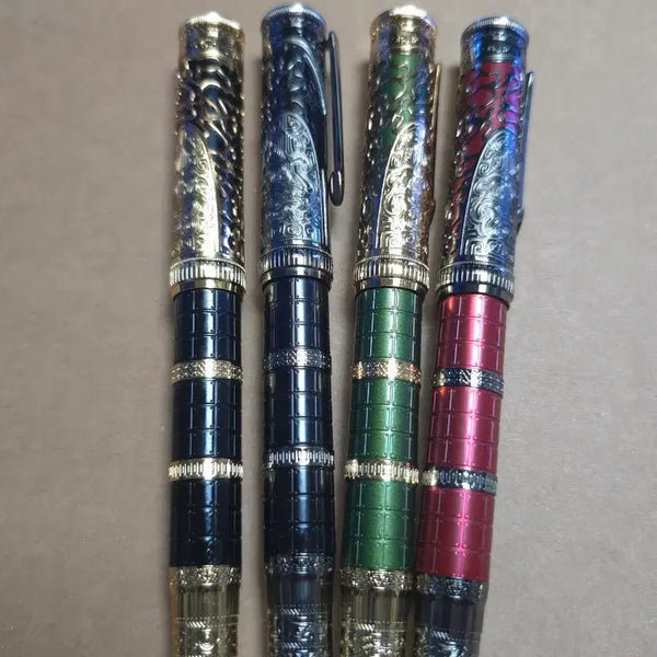[BUNJANG] Hongdian D5 Dynasty Series Fountain Pens - Green F, Gold F, Red EF (Unused) / 홍디안 D5 왕조 시리즈 그린F, 골드 F, 레드EF 미사용