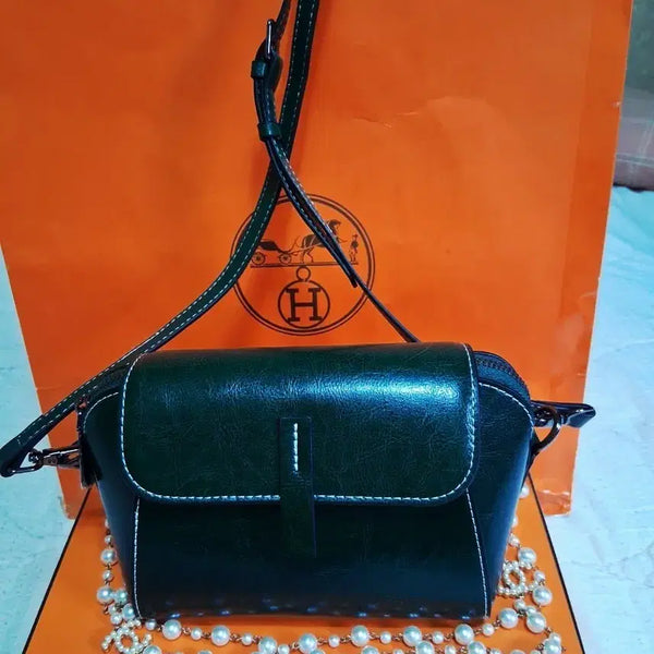 [BUNJANG] Handmade Artisan Leather Crossbody Shoulder Bag / 세상에 하나뿐인 수제 장인의 작품 가죽 크로스 숄더백 새것