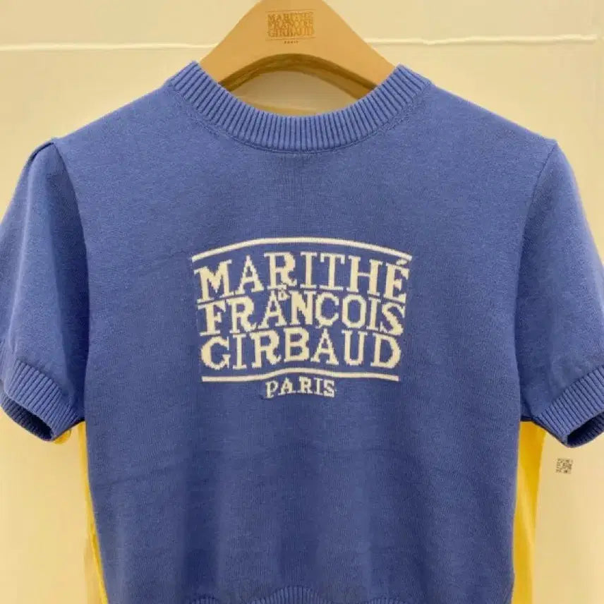 [BUNJANG] Marithe Francois Girbaud Knit Short Sleeve Blue / 마리떼 프랑소와 저르보 니트 반팔 블루