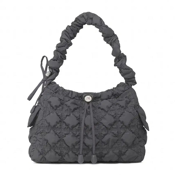 [BUNJANG] Carlyn Joy Pocket Quilting Shirring Handle Bag Gray / 칼린 조이 포켓 퀼팅 셔링 핸들백 그레이 백 carlyn 가방 L