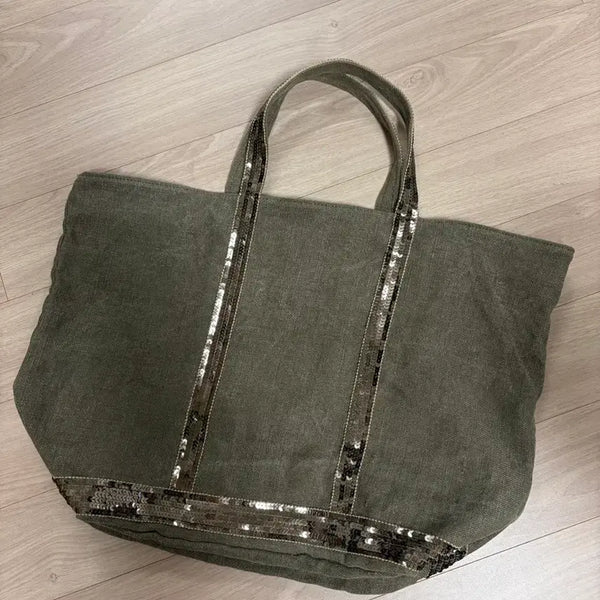 [BUNJANG] Vanessa Bruno Linen Cabas Bag Khaki L / 바네사 브루노 카바스백 카키 L
