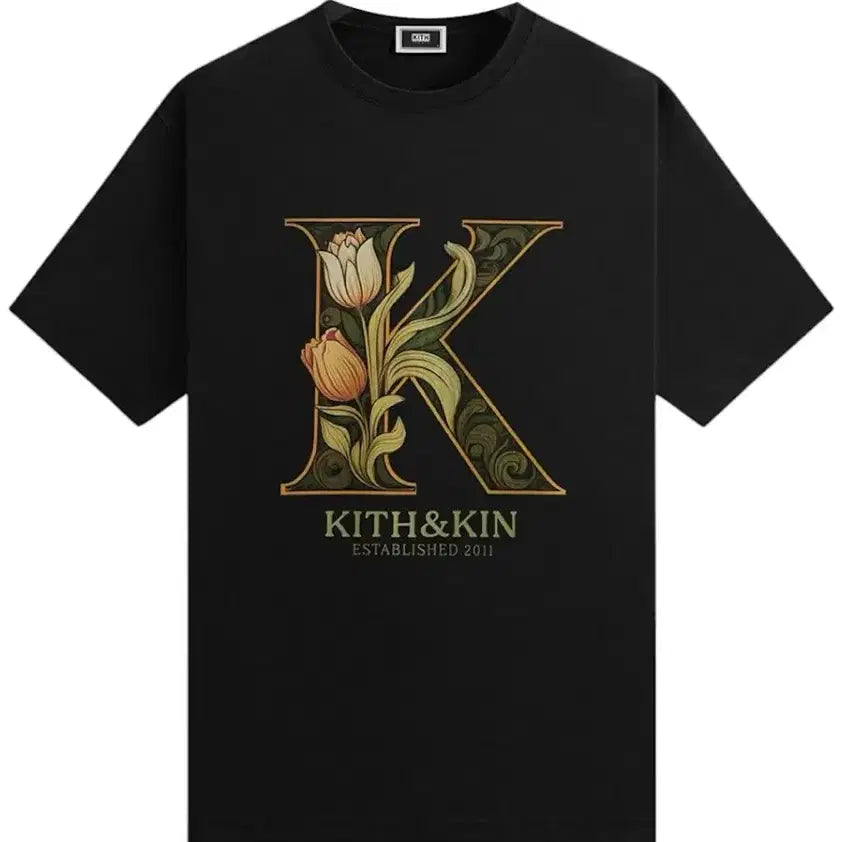 [BUNJANG] Kith SS25 Tulip Logo T-Shirt Black L / ( 상태 최상 L )Kith 키스앤킨 SS25 반팔