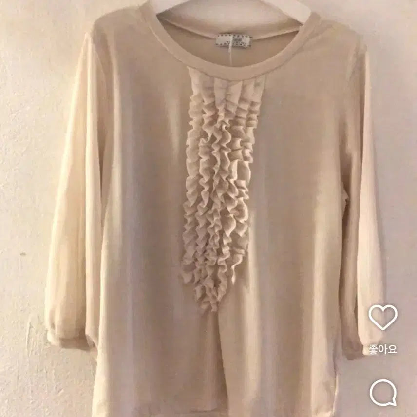 [BUNJANG] Vintage Y2K Mori Girl Frill 7-Sleeve Blouse / 빈티지 y2k 모리걸 프릴 7부 블라우스 베인떼