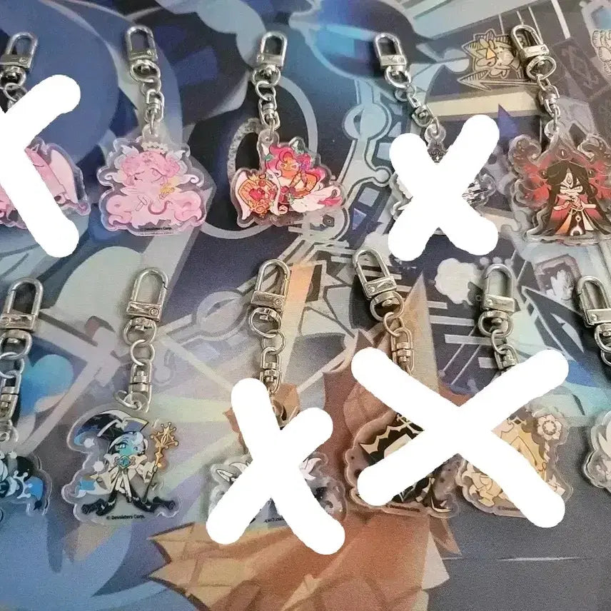 [BUNJANG] Cookierun Kingdom Marple Shop Acrylic Keyring Set / 쿠키런 킹덤 마플샵 아크릴 키링 쉐도우밀크 이터널슈가 세인트릴리 쿠키