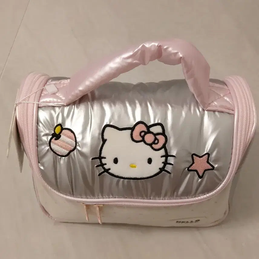 [BUNJANG] Hello Kitty Silver & Pink Pouch / 키티 실버 핑크 파우치