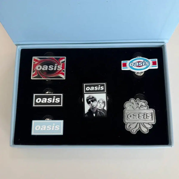 [BUNJANG] Oasis Official Fanstore Pop-up Pin Badge Set (Sealed) / 미개봉)오아시스 내한 공식 팬스토어 팝업 핀뱃지 세트