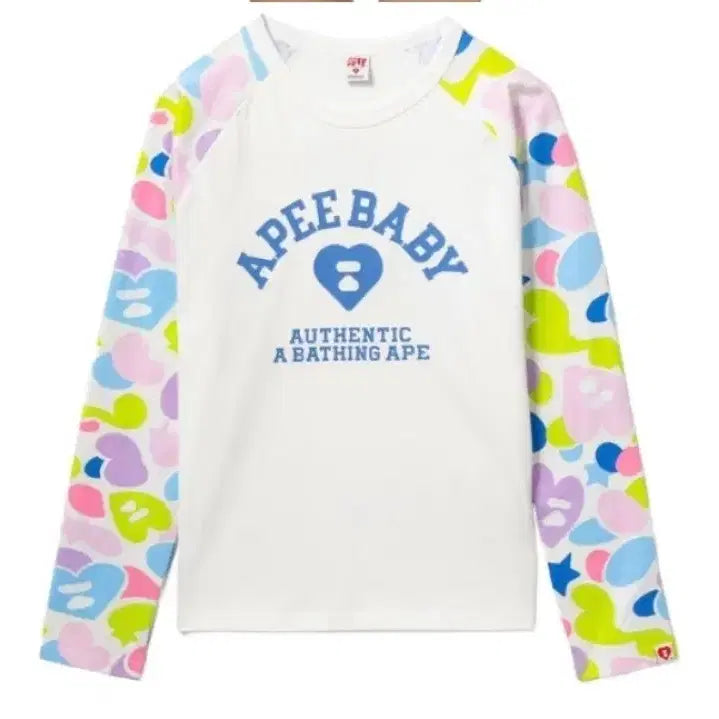 [BUNJANG] BAPE Authentic AP Camo Sleeve Raglan Long Sleeve T-Shirt / 베이프정품 XS 에이피 카모 슬리브 래글런 롱 슬리브 티