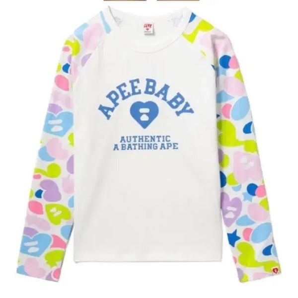 [BUNJANG] BAPE Authentic AP Camo Sleeve Raglan Long Sleeve T-Shirt / 베이프정품 XS 에이피 카모 슬리브 래글런 롱 슬리브 티
