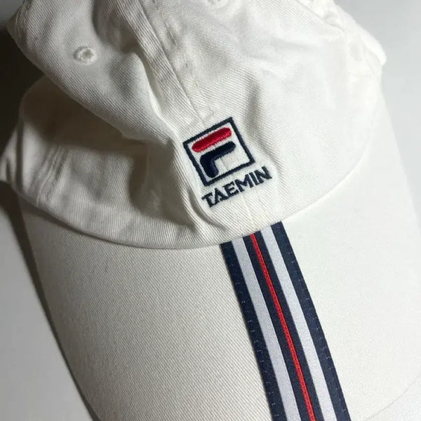[BUNJANG] Taemin FILA White Ball Cap / 태민 휠라 볼캡 화이트 TAEMIN