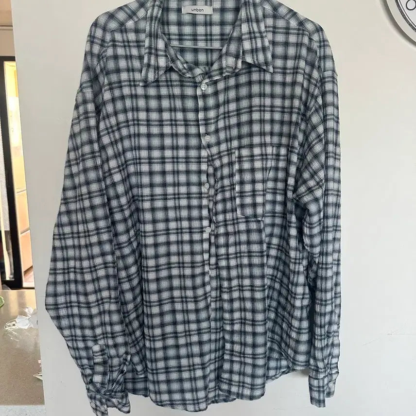 [BUNJANG] Unbon Check Pattern Shirt / unbon체크 남방
