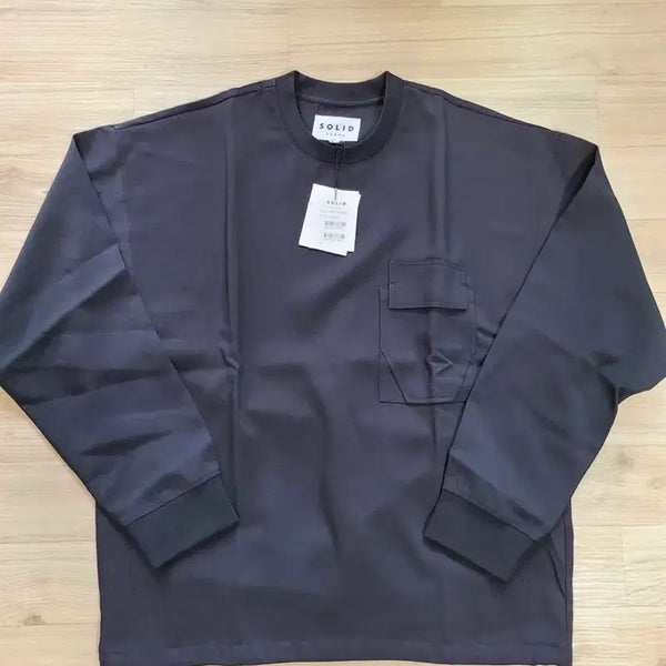 [BUNJANG] Solid Homme Black String Pocket Sweatshirt Size 50 / 솔리드옴므 블랙 스트링 포켓 맨투맨 s231ts10612b 50사이즈