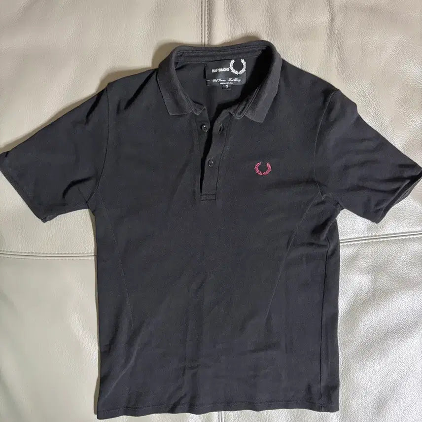 [BUNJANG] Raf Simons x Fred Perry Black Polo Shirt - Size S / 라프 시몬스 프레드페리 블랙 카라티 S