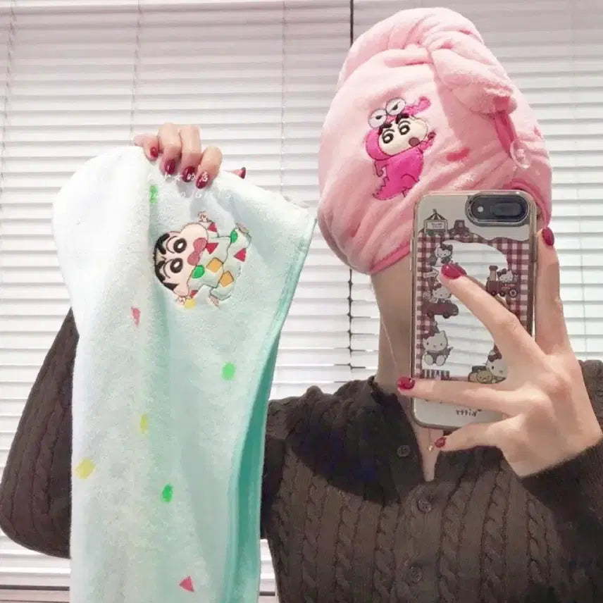 [BUNJANG] Crayon Shin-chan Pink Hair Turban / 새상품))짱구 헤어터번(핑크)