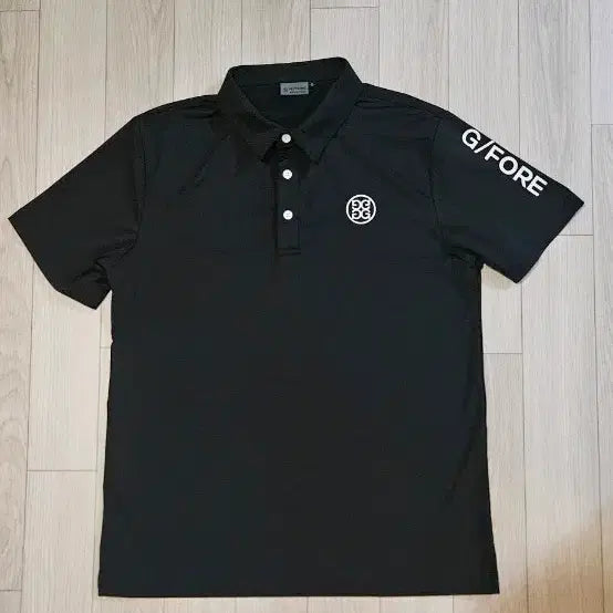[BUNJANG] G/FORE Men's Short Sleeve Polo Shirt Black / G/FORE 골프웨어 반팔 카라티 블랙 95~100 가슴단면 52