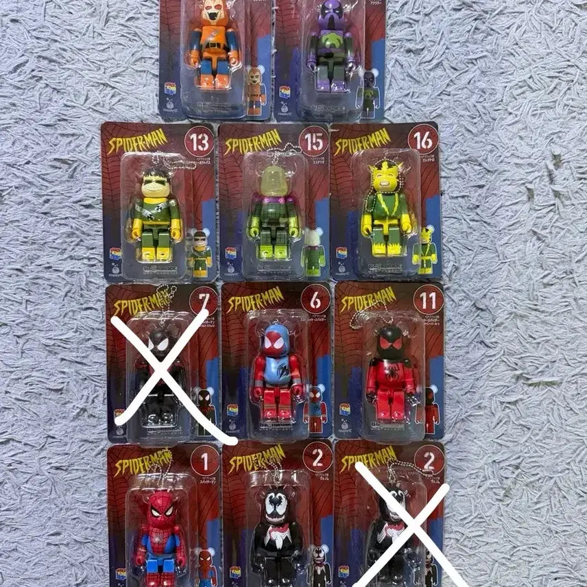 [BUNJANG] BE@RBRICK Happy Kuji Spider-Man Bundle Set / 베어브릭 해피쿠지 스파이더맨 일괄
