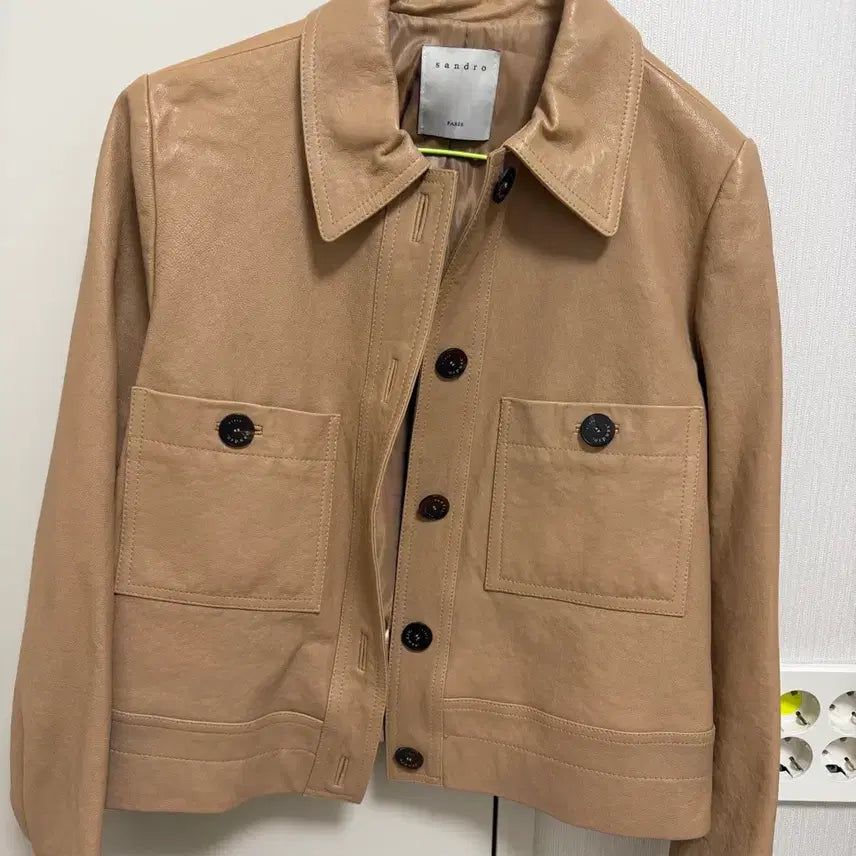 [BUNJANG] Sandro Lambskin Leather Jacket / 산드로 양가죽 레더자켓