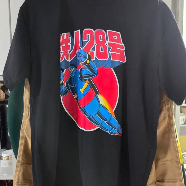 [BUNJANG] Tetsujin 28-go Graphic T-Shirt Black / 철인 28호 반팔 티셔츠 블랙