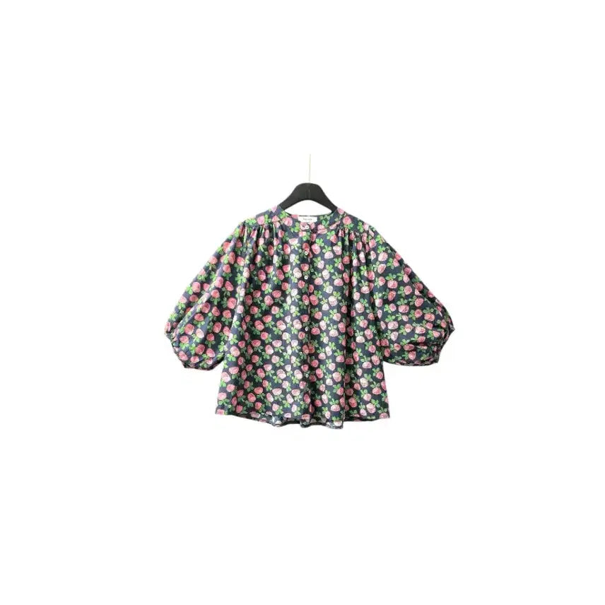 [BUNJANG] Flower Pattern Volume Blouse / 새상품/  플라워패턴 볼륨블라우스