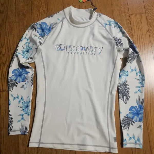 [BUNJANG] Discovery Men's Long-Sleeve Rash Guard Flower Pattern Set / 디스커버리 래쉬가드 남성 긴팔 플라워 패턴세트