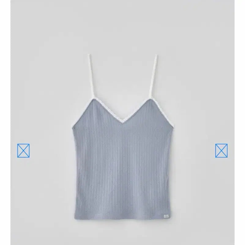[BUNJANG] TANATT Iris Sleeveless Top Soft Blue / 타낫 아이리스 슬리브리스 탑 소프트블루