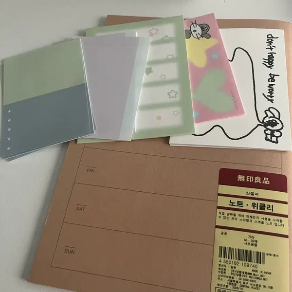 [BUNJANG] Muji Weekly Diary & Memo Pad Bundle / 무인양품 위클리 다이어리 및 떡메띵 일괄판매