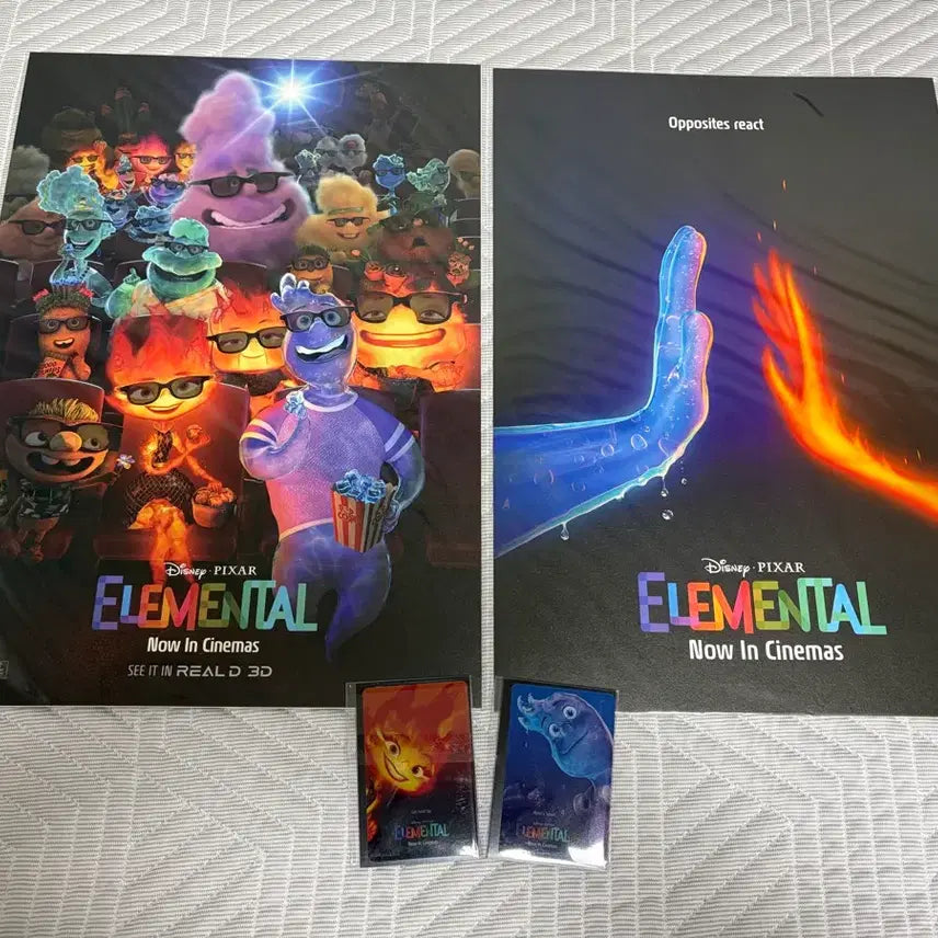 [BUNJANG] Elemental Movie Poster & Photocard Set / 엘리멘탈 영화 포스터 포토카드