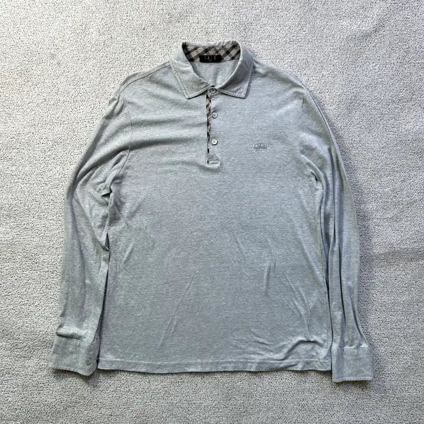 [BUNJANG] DAKS Grey Long-Sleeve Polo Shirt L / DAKS 닥스 그레이 긴팔 카라티 100 L