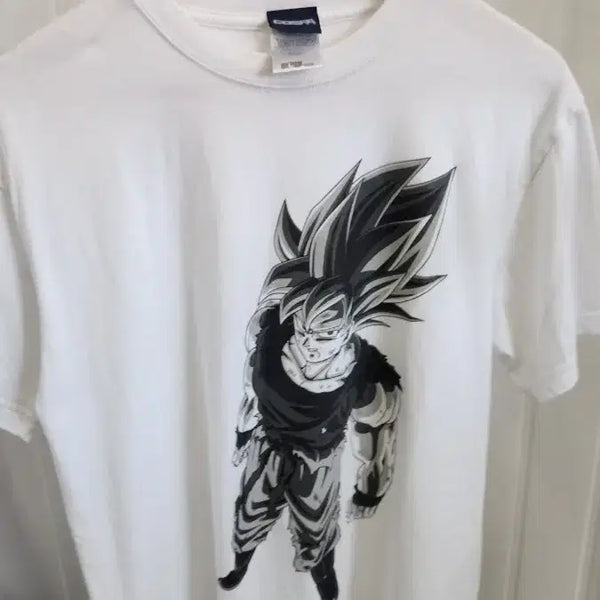 [BUNJANG] COSPA Dragon Ball Z Super Saiyan Goku T-Shirt White L / COSPA 정품 드래곤 볼 Z 슈퍼 사이어인 손오공 티셔츠 WHITE L