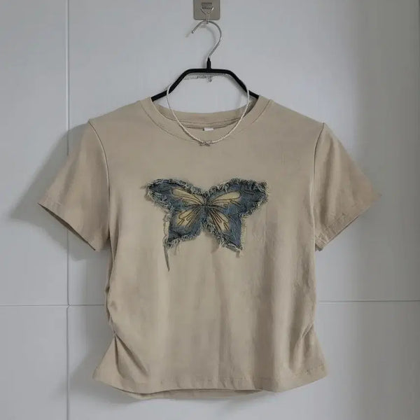[BUNJANG] Butterfly Vintage T-Shirt / 나비빈티지 티셔츠