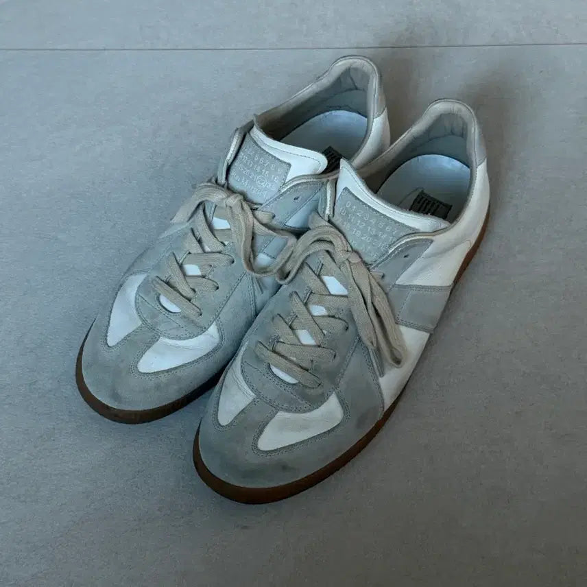 [BUNJANG] Maison Margiela Replica White Calfskin German Army Trainers Sneakers / 메종 마르지엘라 독일군 레플리카 스니커즈 화이트 카프스킨 43