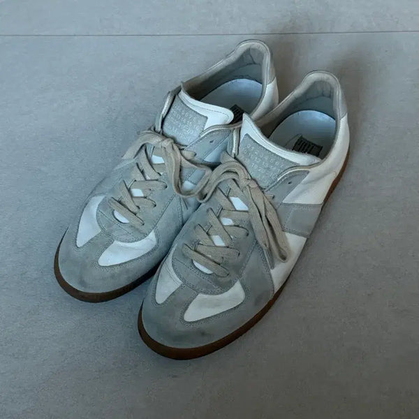 [BUNJANG] Maison Margiela Replica White Calfskin German Army Trainers Sneakers / 메종 마르지엘라 독일군 레플리카 스니커즈 화이트 카프스킨 43
