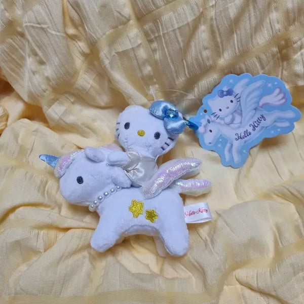 [BUNJANG] Hello Kitty Blue Unicorn Plush Keychain / 헬로키티 블루유니콘 인형키링