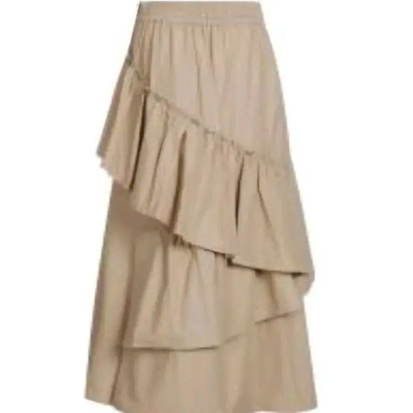 [BUNJANG] LUCKY CHOUETTE Ruffle Skirt Beige Size 36 / 러키슈애뜨 러플 스커트(36)