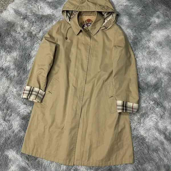 [BUNJANG] Burberry Hooded Trench Coat Beige / 버버리 트렌치코트 후드 베이지