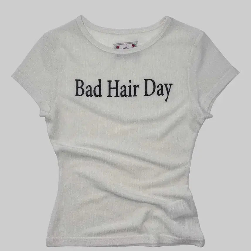 [BUNJANG] Sculptor Bad Hair Day Baby Tee White / 스컬프터 Bad Hair Day Baby Tee White