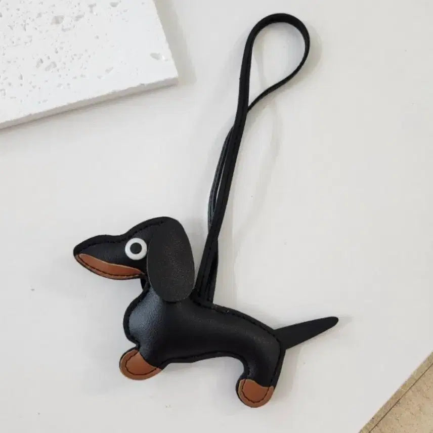 [BUNJANG] Dachshund Keychain Set (Black & Brown) / 닥스훈트 키링 블랙,브라운 2개일괄(새상품)
