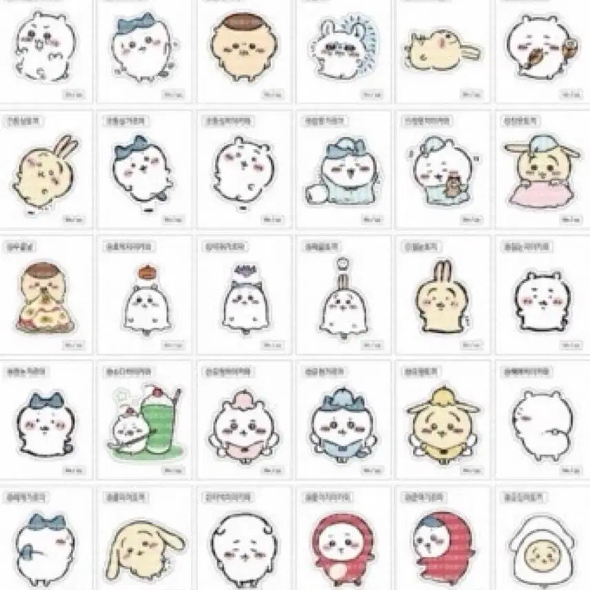 [BUNJANG] Mandu & Friends Sticker Set (Series 1) - Full Set / 먼작귀 띠부씰 1탄 풀셋트