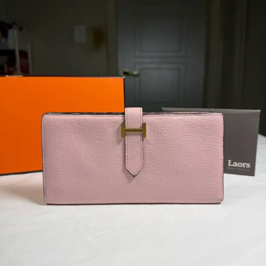 [BUNJANG] Hermès Béarn Wallet Mizoire Goat Skin Long Wallet / [T각인,감정서/15SS]에르메스 베안 월렛 미조레 고트스킨 장지갑
