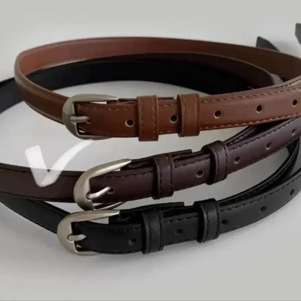 [BUNJANG] Dark Brown Leather Belt / 다크 브라운 벨트