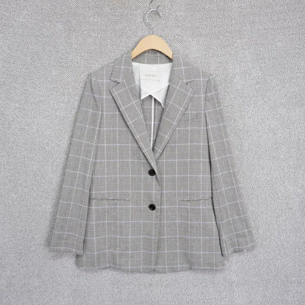 [BUNJANG] ZUKU Women's Linen Two-Button Spring/Summer Jacket (Size 55) / 주크 여성 봄여름 스판 가벼운 투버튼 린넨 자켓 55size