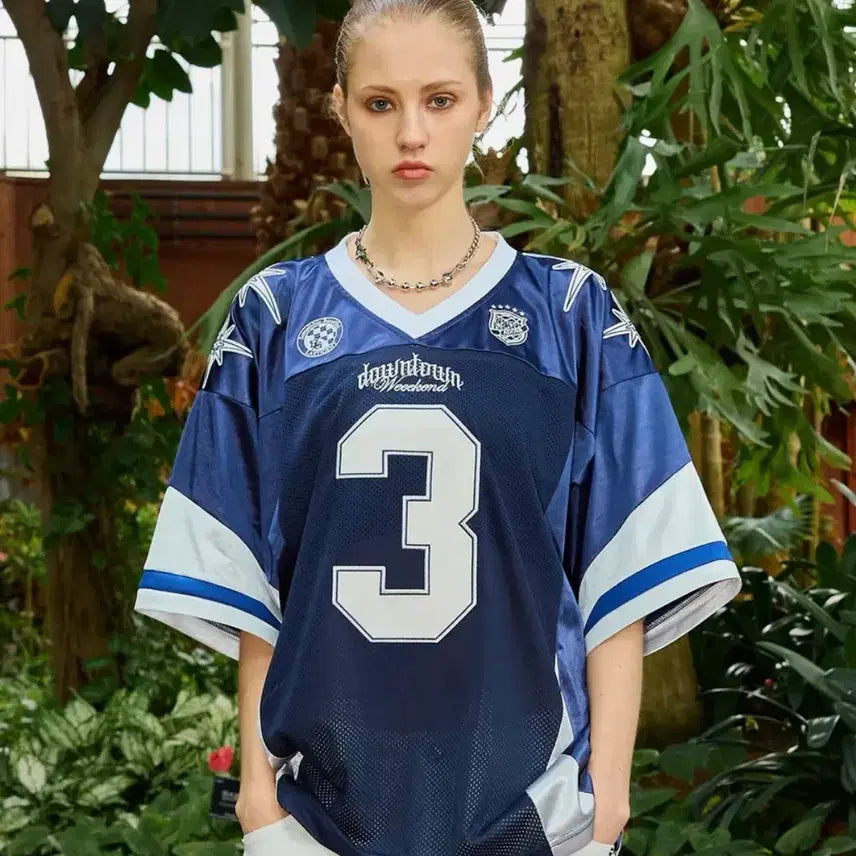 [BUNJANG] LATIZEN L9 Big Number Football Top (Navy) / 라티젠 L9 BIG NUMBER FOOTBALL TOP(NAVY)