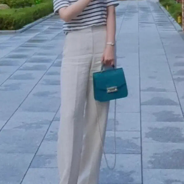 [BUNJANG] Jill Stuart Linen Straight Fit Pants (Light Beige, Size 55) / 질스튜어트 린넨 일자 팬츠 (연베이지 55)